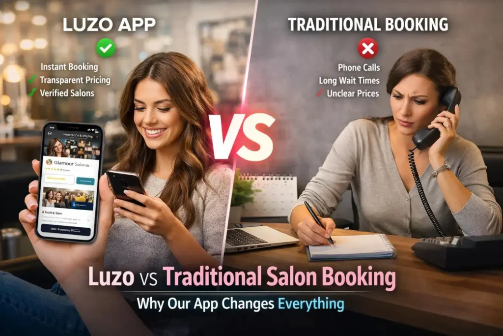 Luzo vs Traditional Salon Booking: Why Our App Changes Everything